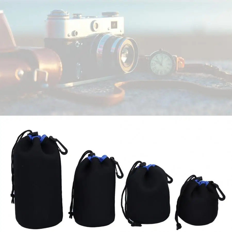 4 шт толстый дайвинг материал DSLR сумка для объектива камеры протектор сумка Чехол Набор