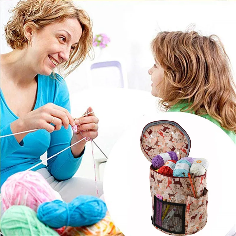 14 видов стилей сумка для вязания, сумка-Органайзер для вязания шерсти, крючки для вязания спиц, набор для шитья, сумка для хранения шариков из пряжи «сделай сам»