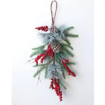 

Christmas Crafts Natural Rattan Wreath Hawaiian party DIY Decoration Wedding Garland Farmhouse Decor Door Decoration Branches