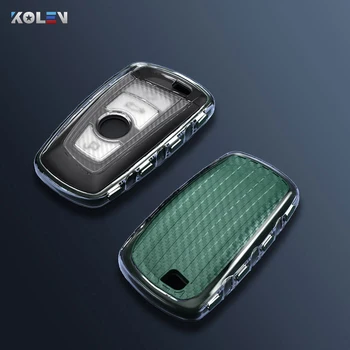 

Carbon Fiber Transparente TPU Car Remote Key Case Cover For BMW F10 F11 F20 F25 F26 F30 1 3 5 7Series 118i 320i X3 M3 X4 E34 E36