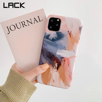 

LACK Watercolor Oil painting Case for iphone 11 11Pro Max XS Max XR XS 7 8 6 6S Plus Matte Graffiti Soft INS Case Back cover