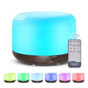 

300ML Remote Control Wood Grain Humidifier Essential Oil Diffuser Ultrasonic Air Humidifier Aromatherapy Diffuser Mist Maker