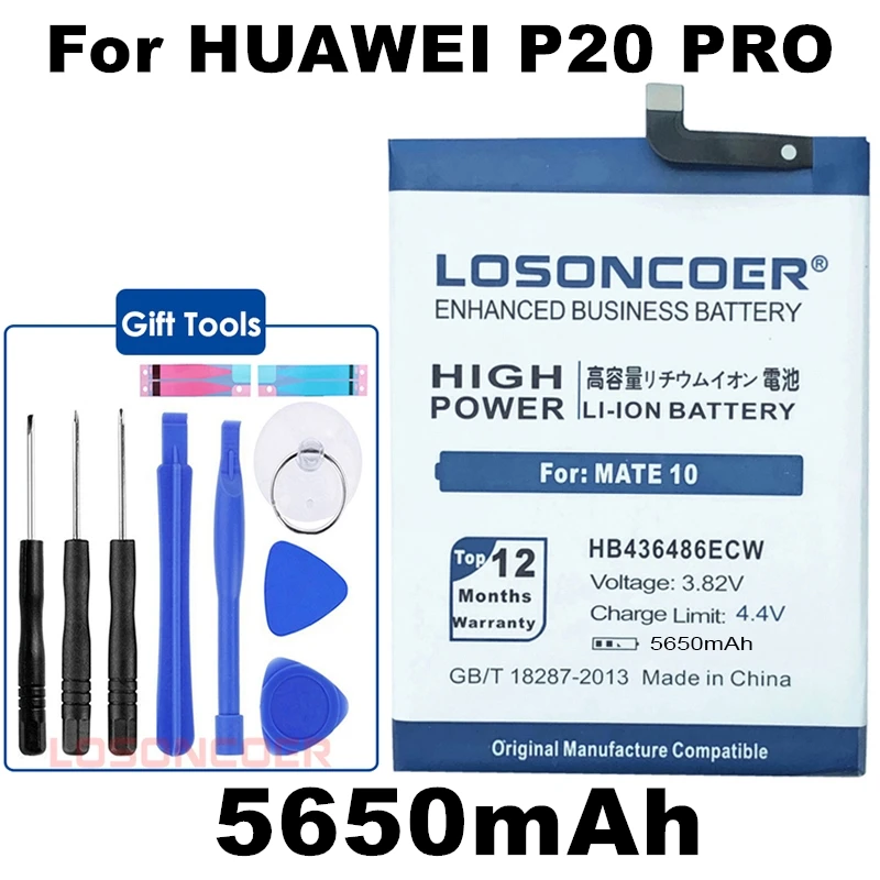 LOSONCOER 5650 мАч HB436486ECW для HUAWEI mate 10 AL00 L29 L09 mate 10 Pro/P20 Pro TL00 аккумулятор для мобильного телефона+ быстрое поступление