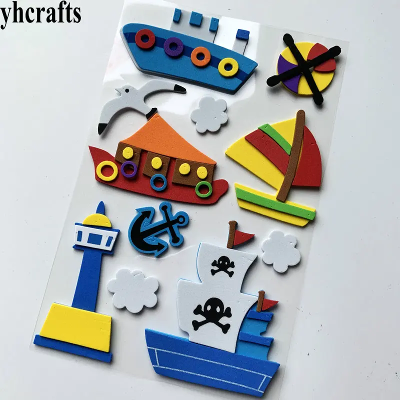 

1 пакетов/лот, 3D Мультяшные рождественские животные, цветок, Русалка, принцесса, динозавр, пенопластовые наклейки, Детские декоративно-прикладное искусство, игрушки OEM