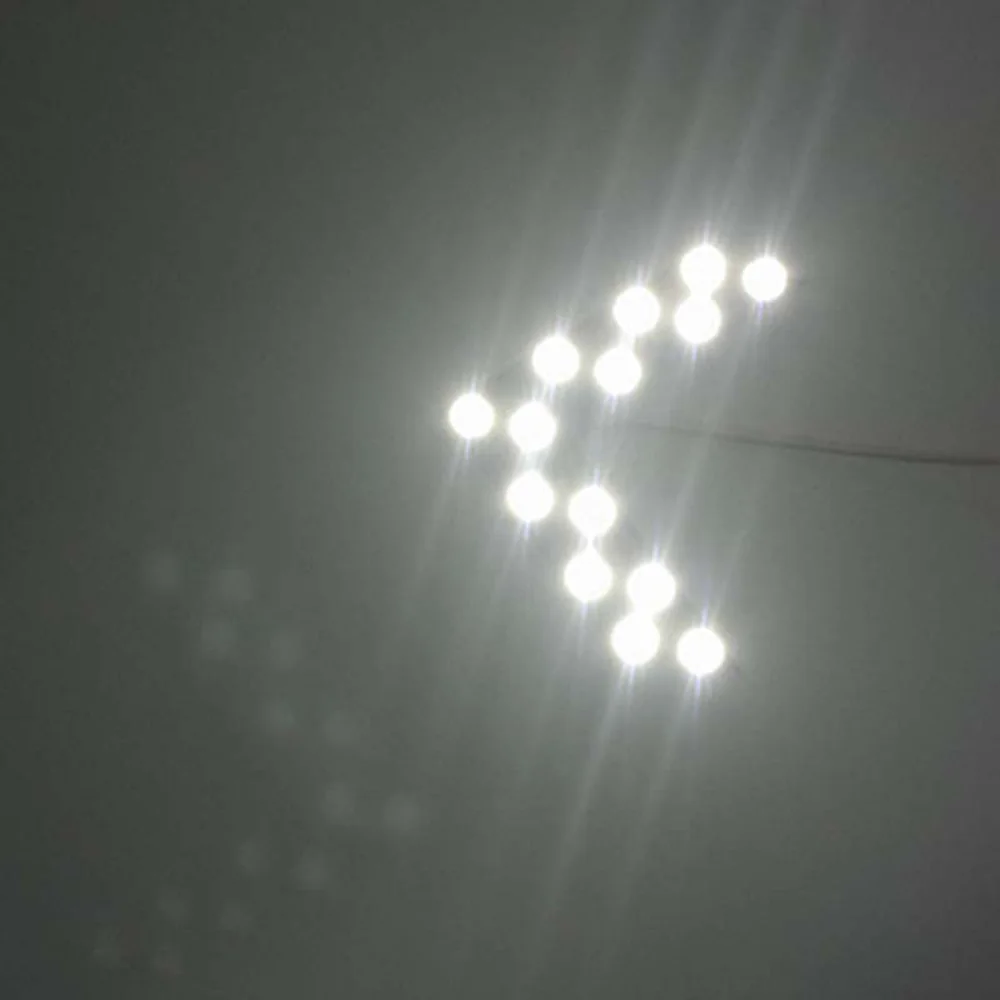 TOSPRA 2 шт. 14 SMD светодиодный светильник со стрелкой заднего вида для автомобиля, зеркальный индикатор поворота, светодиодный светильник с зеркалом заднего вида, автомобильные аксессуары - Название цвета: Белый
