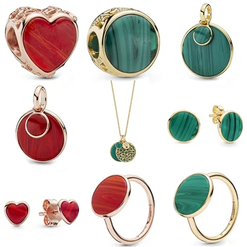 

2020 925 sterling silver Heart charms Classic Beautiful Different Murano Beads Fit Bracelets DIY Pendant Original Luxury Jewerly