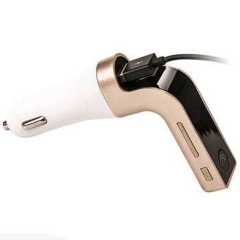 

Hands Free Wireless Bluetooth Car FM Transmitter G7 MP3 Player Car Kit W/ AUX Input U-disk/TF Card Reader LCD Voltage Detection