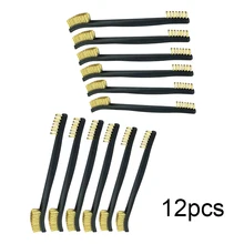 12 шт 7 дюймов с двойной головкой проволочной щеткой мини микро латунь Краски зачистной молоток для удаления чистые окна для очистки стекла