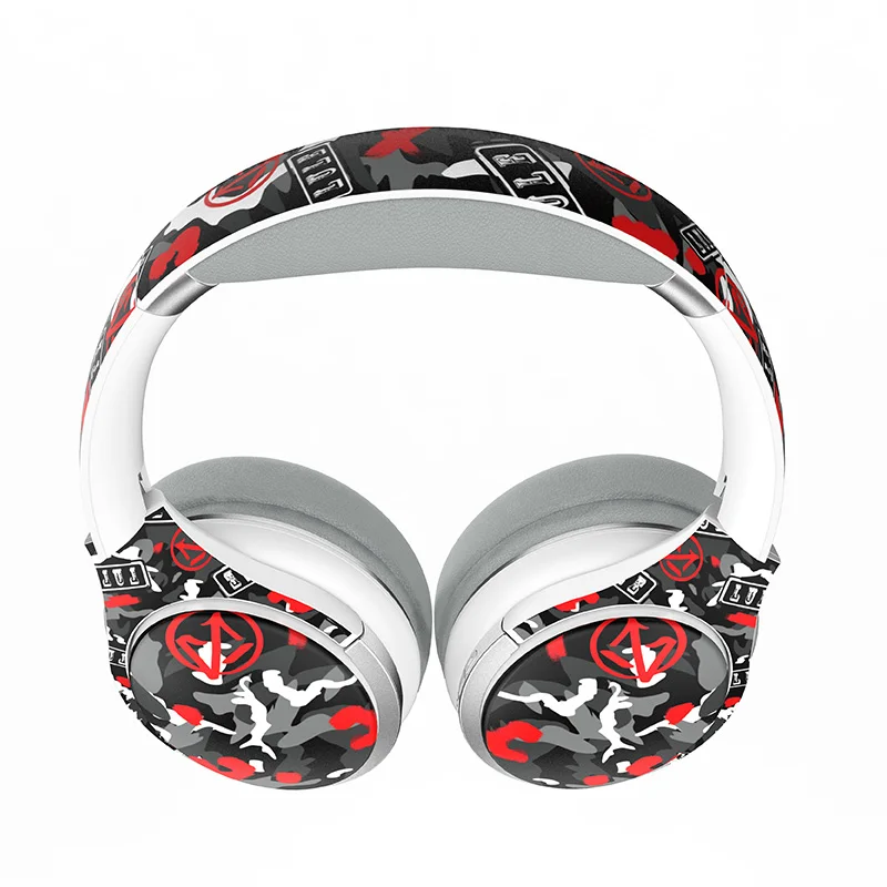 

KOLE Bluetooth 5.0 Headphone HIFI Stereo Deep Bass Wireless Headset with Mic TF/FM Radio Camouflage Earphone for Phone PC Laptop