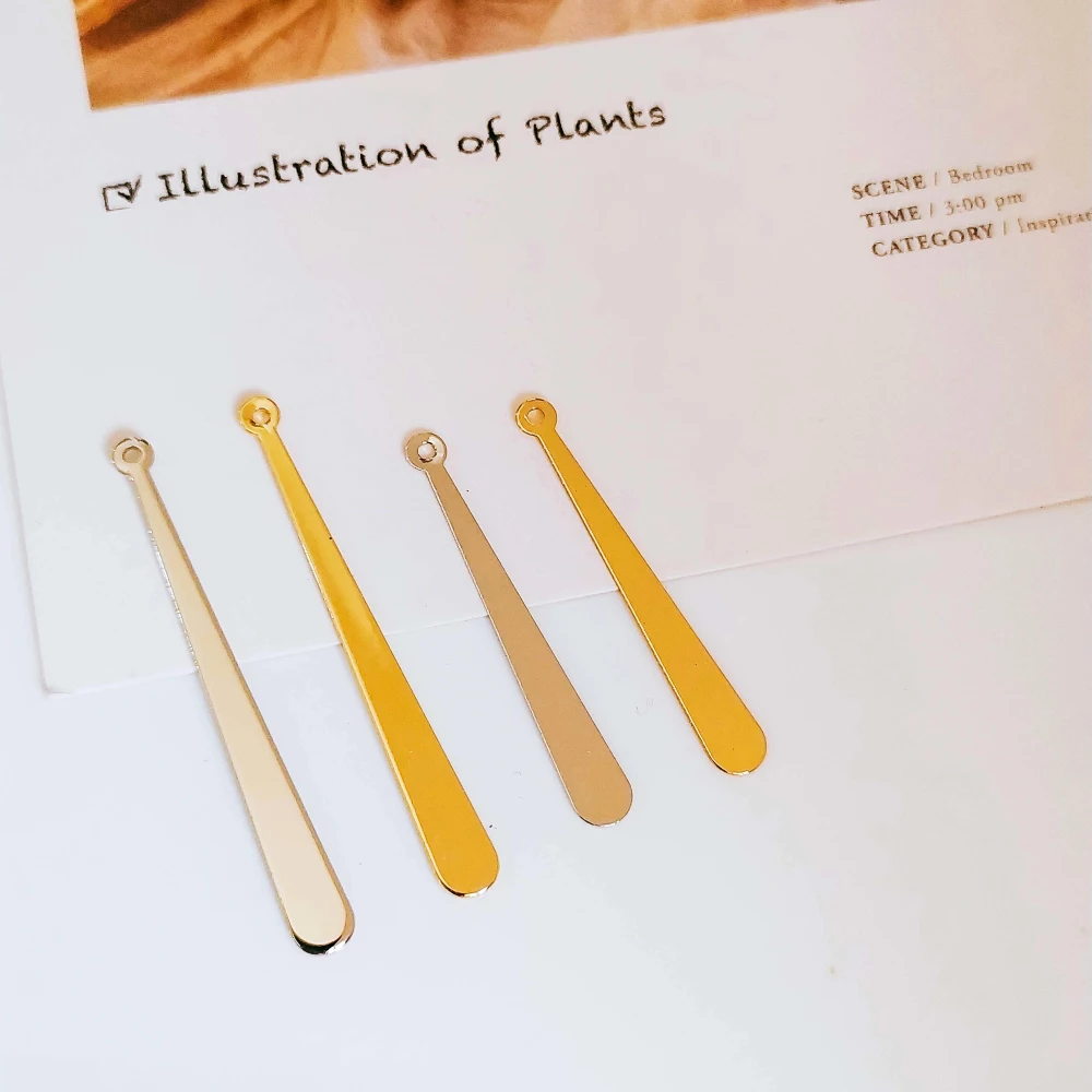 

Metal Strip Earring Accessories Eardrop Jewelry Component Ornaments Diy Material Handmade 10pcs