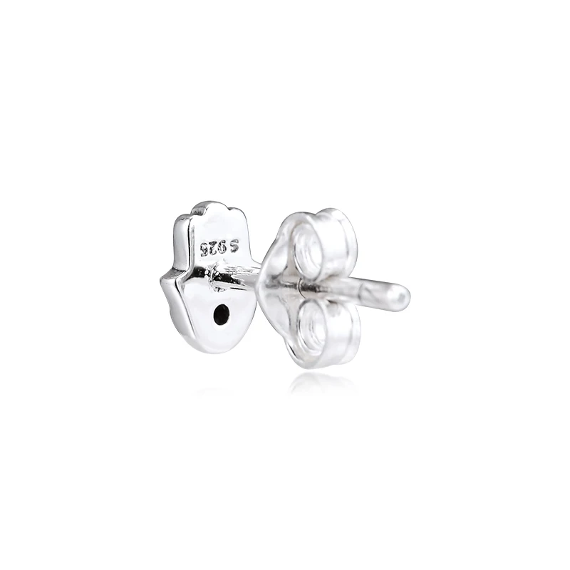 Signature ME My Hamsa Hand одиночные серьги-гвоздики 925 серебряные ювелирные изделия