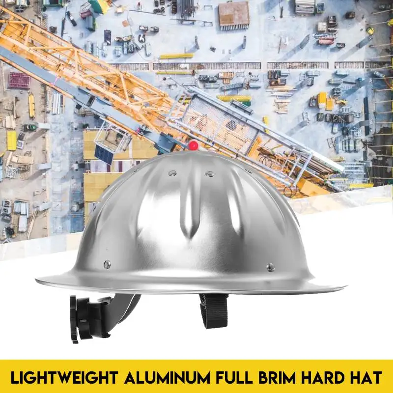 Легкий высокопрочный алюминиевый защитный шлем с полями для строительства железной дороги металлургии