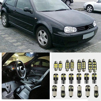 

Tcart 11 x Error Free White Interior LED Light Package Kit For volkswagen golf 4 mk4 accessories reading Indoor light Trunk lamp