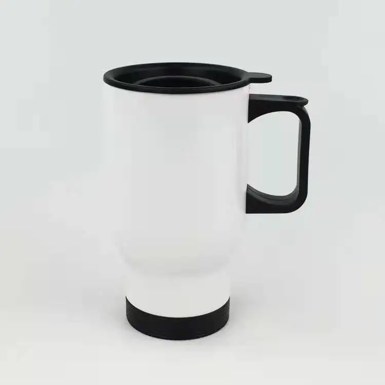 Diy стакан на заказ, кружка для путешествий с двойными стенками, термосы из нержавеющей стали, термос, бутылка для воды, кофейная кружка с логотипом - Цвет: Белый