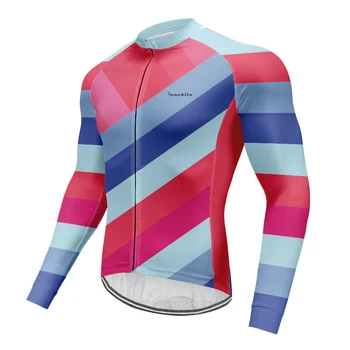 

Runchita Men's Long Sleeve Cycling Jersey Off Road Bike Clothes Ropa Ciclismo Bicycle Wear Quick-Dry Riding Clothing Downhill To