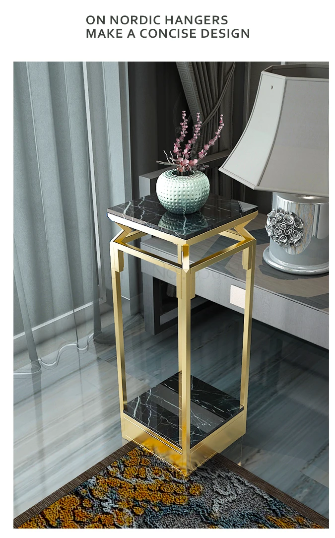 Northern Europe Marble Indoor Simplicity Flower Rack A Living Room Decorate Botany Frame Balcony Ground Storage Flower Rack