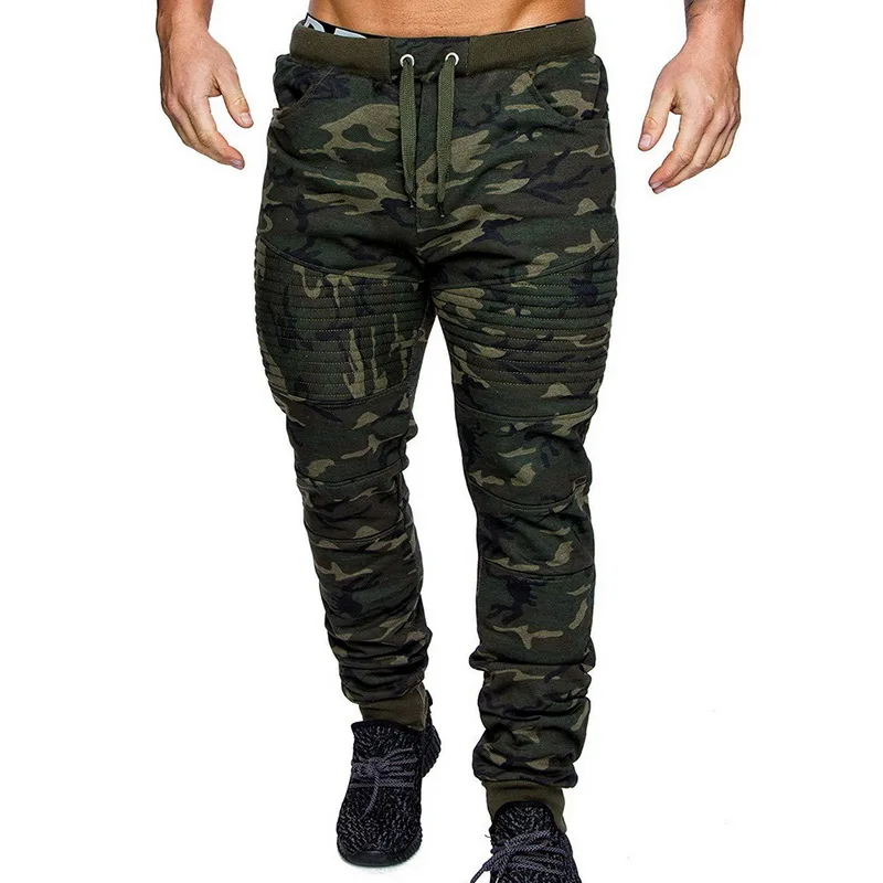 Pui men tiua, тонкие осенние зимние мужские камуфляжные повседневные штаны, спортивные штаны, мужские брюки-карго с несколькими карманами, спортивная одежда для мужчин, s Joggers - Цвет: Army Green Camo