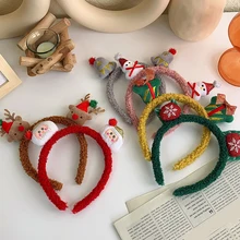 

2022 New Year Kids Gifts Christmas Santa Elk Snowman Headbands Ornaments Christmas Decorations Noel Natal Navidad 2021 Decor