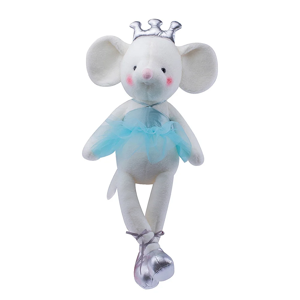 Lucky Boy Sunday Cute Kawaii балетная принцесса плюшевая игрушечная Мышь Мягкая Детская плюшевая крыса кукла детский подарок - Цвет: Синий