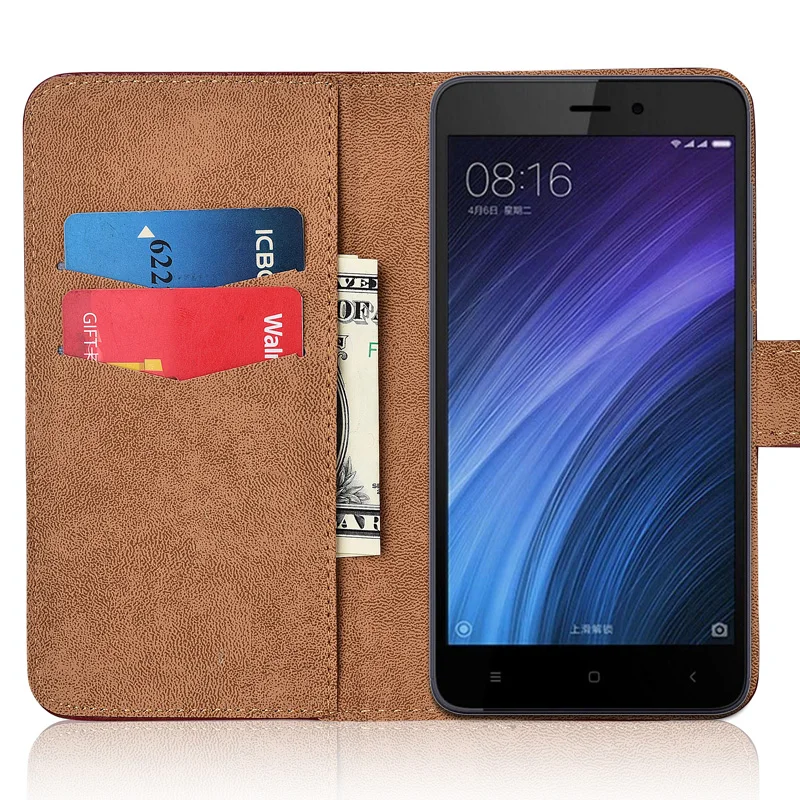 Чехол для Redmi 4A 4 A, милый модный кожаный чехол-бумажник для Xiaomi Redmi 4A Redmi4 A, чехол-книжка для телефона Redmi4A