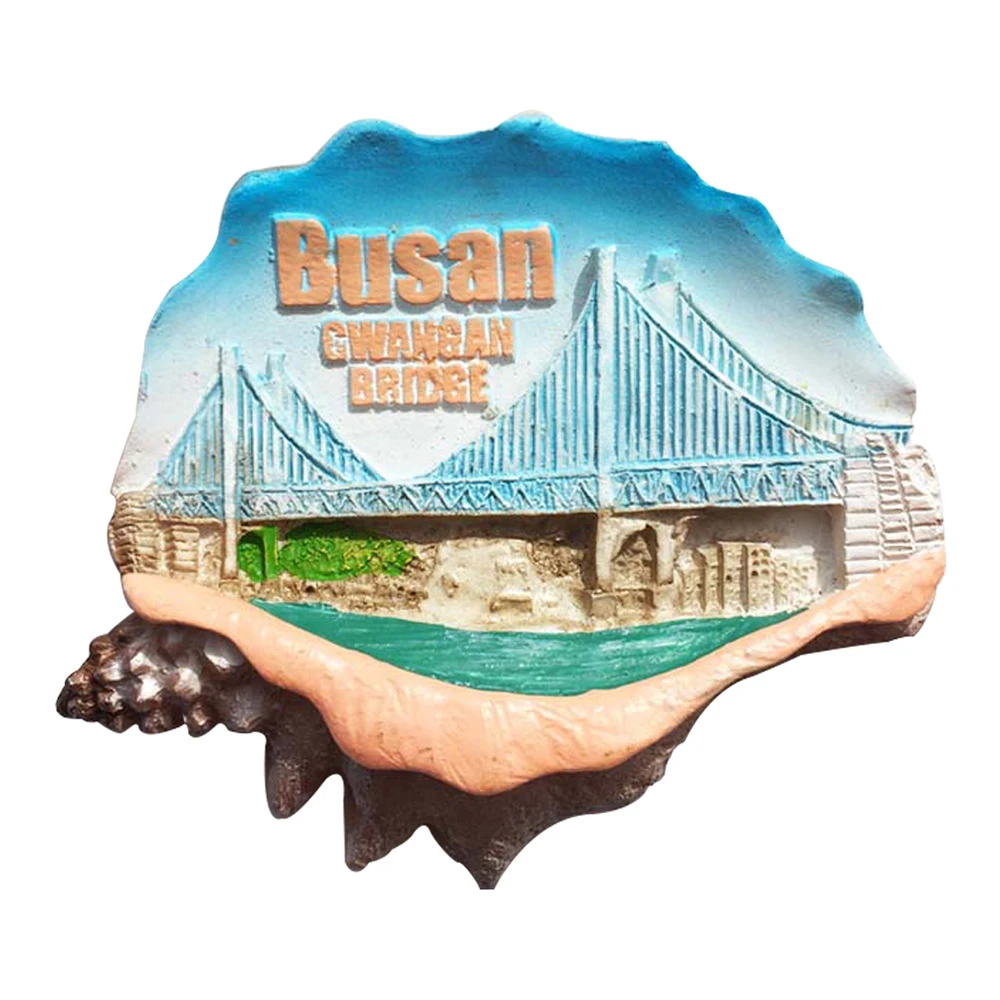 Lychee Korea Busan Fridge Magnet Famouse City Refrigerator Magnetic Sticker Travel Souvenirs Home Decoration | Дом и сад