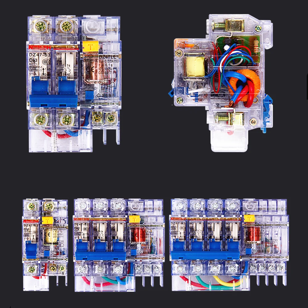 

DZ47LE-63 Overload Protection ELCB Earth Leakage Circuit Breaker With Transparent