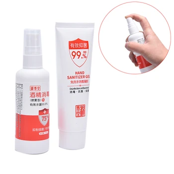 

2pcs Portable Hand Sanitizer Gel Spray Antibacterial Disinfectant Sanitising Gel Spray Hand Set