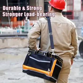 

13" 16"18" 20"Tool Bag Electrician Bag Oxford Cloth Multi-Pocket Tools Bag Organizer Backpack Top Wide Mouth Thickened Bottom