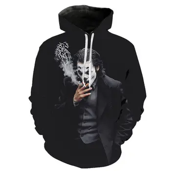 

2020 New Fashion Joker 3D Hooded Clown Cool Print Hoody Sweatshirt Casual Hoodies Men Women Children Pullover Harajuku Clothes