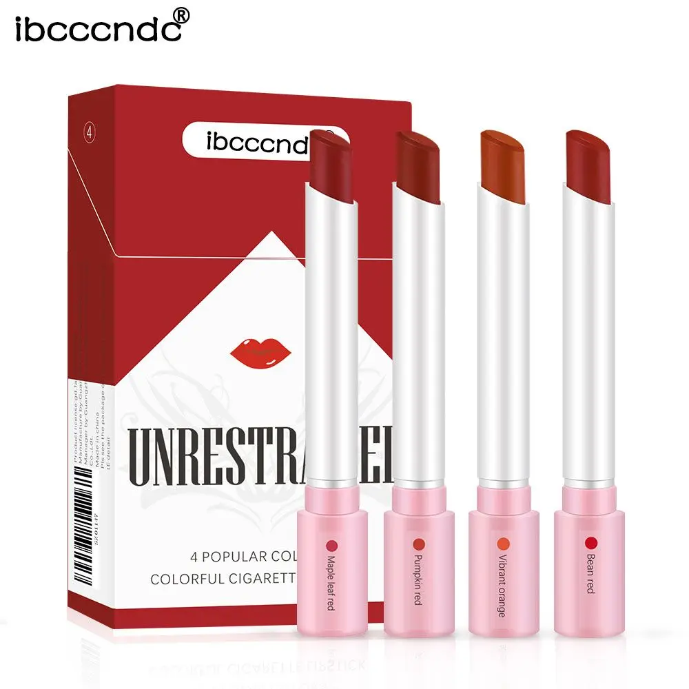 4-Lasting Stick Waterproof Lip Set - Long-Lasting Matte Lipstick with Transparent Finish - Perfect Valentine's Day Gift for Her 1