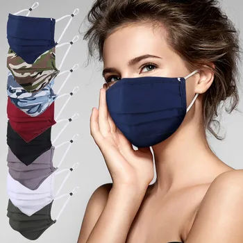 

Adult Washable Facemask Fashion Camouflage Solid Mouth Cover Mask Casual Outdoors Cycling Face Mask Mascarilla Deportiva Py6