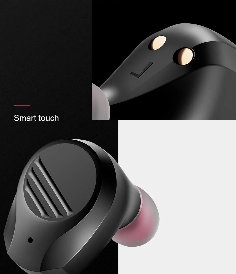 SANLEPUS Mini Bluetooth наушники Беспроводные спортивные наушники TWS 5,0 стерео гарнитура с микрофоном и зарядным устройством для телефонов и музыки
