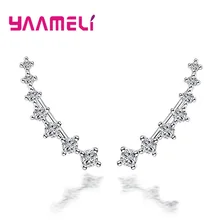 Женские серьги в стиле хип-хоп, 925 пробы, серебро, высокое качество изготовления, четыре когтя, кубический циркон, длинный узор, Лидер продаж, ювелирные изделия