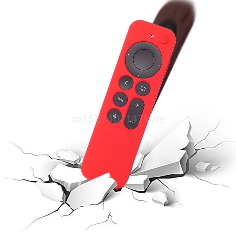 Silicone Remote Controller Protective Case Compatible for Apple TV 4K Shockproof Anti-slip Soft Case Cover
