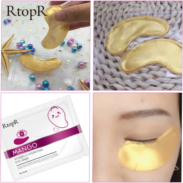 RtopR Vitamin C Hydrating Eye Mask Anti Wrinkle Remove Dark Circles Eye Bags Moisturizing Whitening Essence