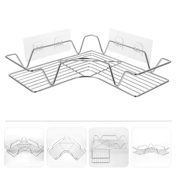 

Hanging Storage Shelf Bathroom Corner Shelf Traceless Storage Rack Bathroom Rack