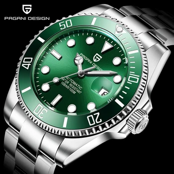 PAGANI Design Brand Luxury Men Watches Automatic Black Watch Men Stainless Steel Waterproof Business Sport Mechanical Wristwatch 1