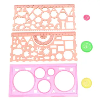 

3pcs Creative Drawing Template Ruler Spirograph Geometric Drawing Tool Party Favor Student Stationery Gift (Random Color)
