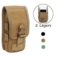 Чехол для телефона Molle, двойной слой, тактический, для улицы, кошелек, поясная сумка, аксессуар, сумка для повседневного использования, ремень, военный, охотничий, Molle, поясная сумка