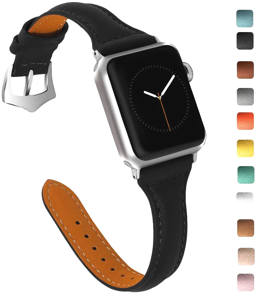 

Replacement For Apple Watch Band 38/40/42/42mmTop Grain Leather Band Replacement Strap for iWatch Series 5/4/3/2/1 Sport Edition