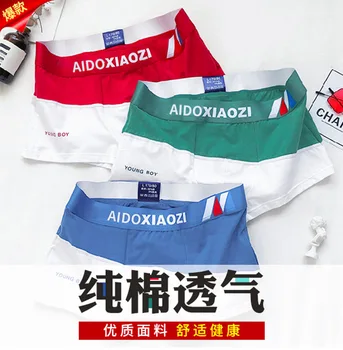 

4pcs/lot Men Underwear New Fashion Sports Men's Underpants Cotton Breathable And Comfortable Four Corner Mens Underwear Boxers