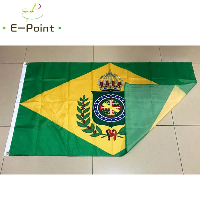 Империя Бразилии 1822-1889 2 фута* 3 фута(60*90 см) 3 фута* 5 футов(90*150 см) размер рождественские украшения для домашнего флага баннер