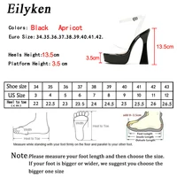Eilyken Fashion Open Toe Platform High Heels Sandals Women Transparent PVC Ankle Strap Ladies Summer Party Nightclub Shoes Pumps - Image 6