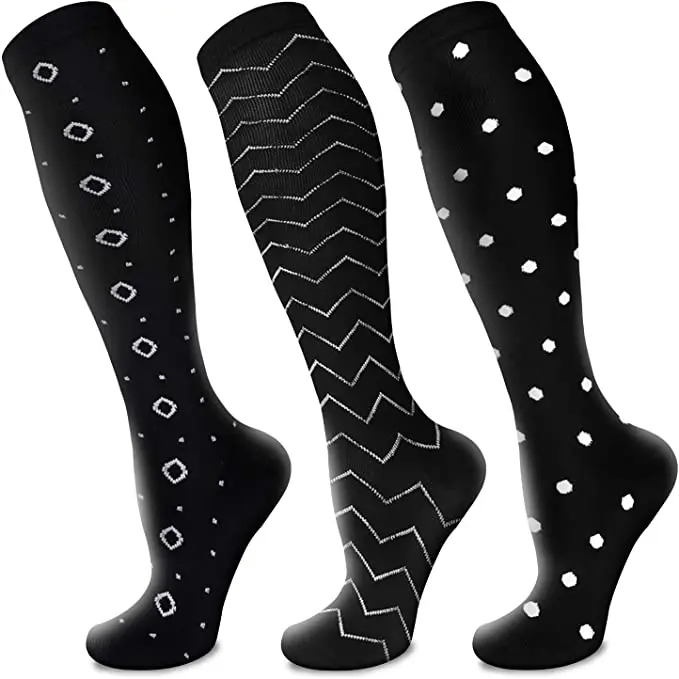 New Compression socks Varicose Veins Socks 30 Mmhg Black Golfs Tube Socks Unisex Outdoor Racing Long Pressure Stockings