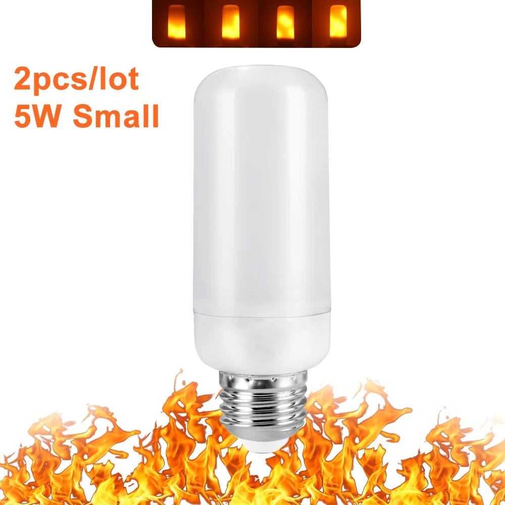 Заводской E27 E14 E26 светодиодный светильник с эффектом пламени, лампы AC85-265V, огнеупорная лампа для домашнего декора, Ампульный светодиодный светильник 5 Вт 7 Вт 9 Вт - Испускаемый цвет: 5W Small