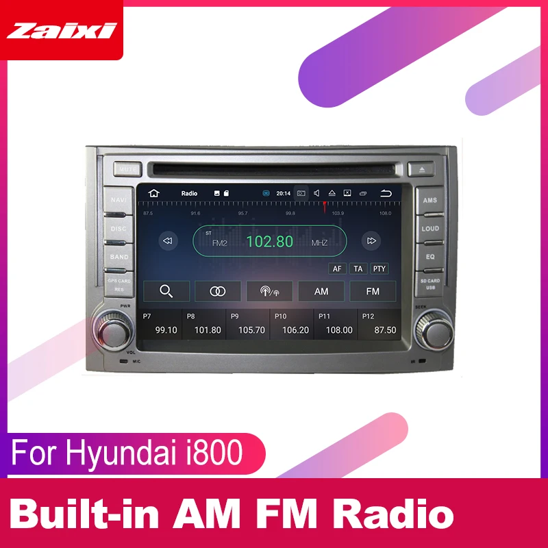 ZaiXi для hyundai i800 2007~ 2 DIN Автомобильный Android 9 gps Navgiation мультимедийная система Bluetooth радио усилитель