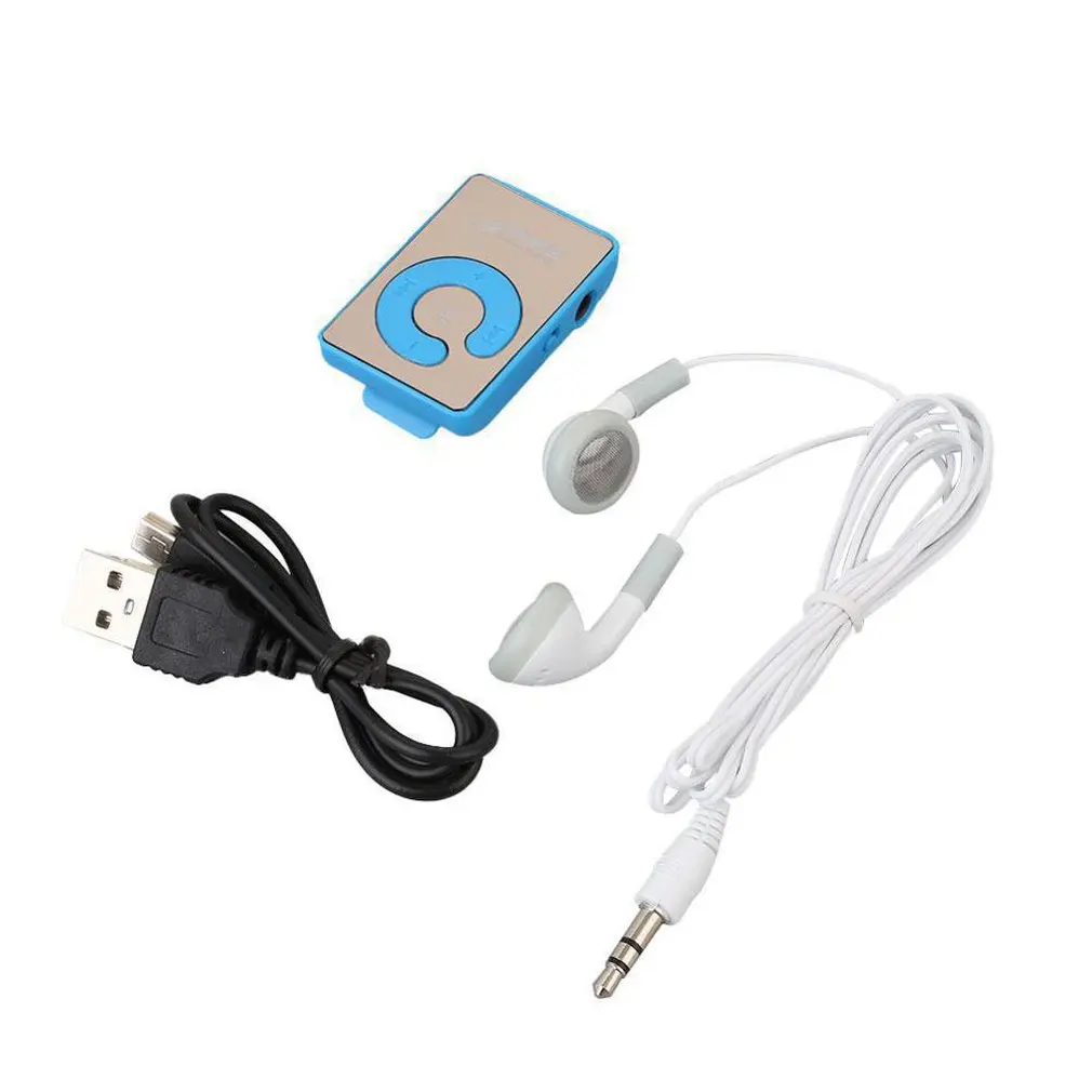 Портативный мини-клип USB MP3 плеер музыкальный медиа поддержка Micro SD TF карта Мода Hifi MP3 Спорт на открытом воздухе - Цвет: Синий