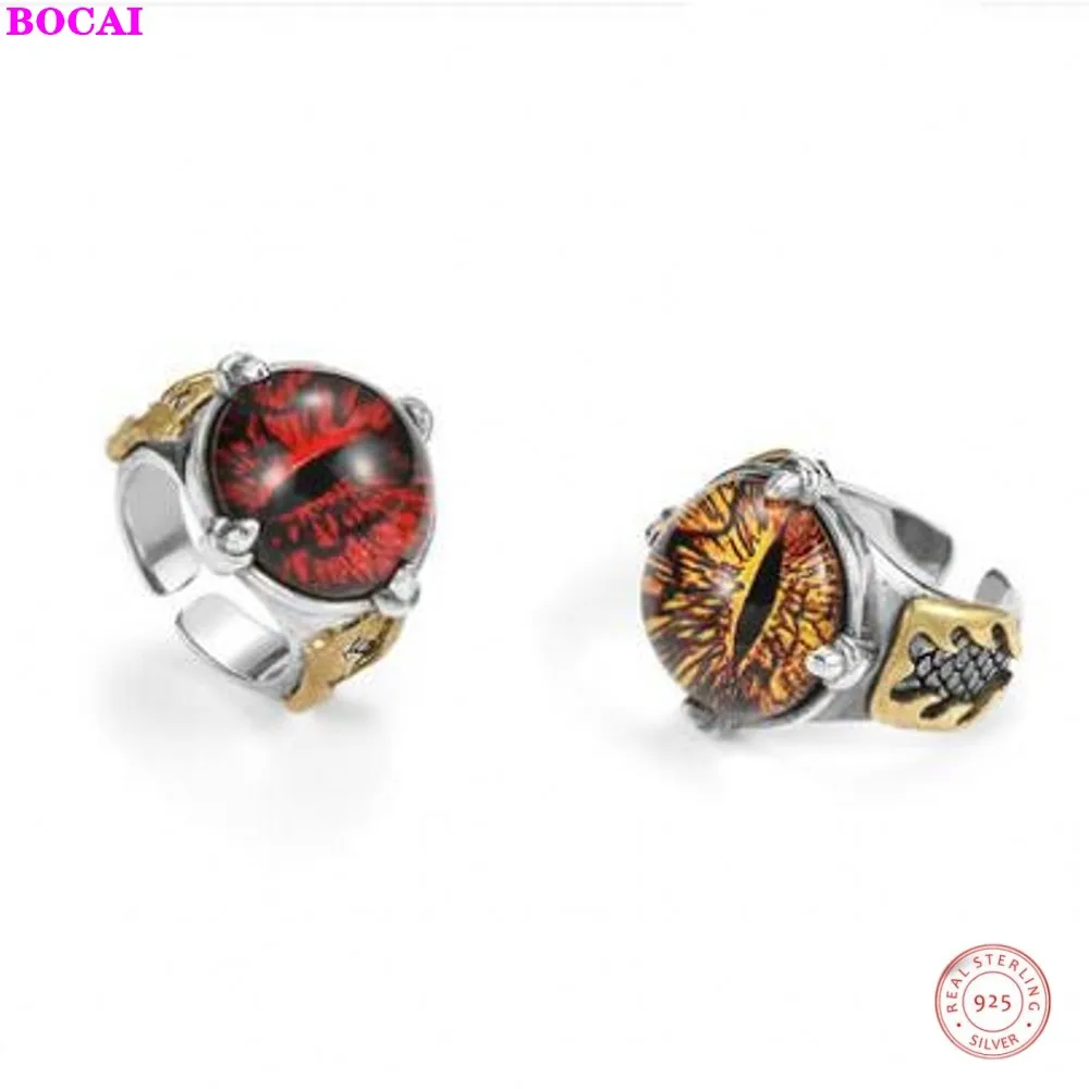 Кольца BOCAI из чистого серебра 2020 пробы винтажные кольца тайского для мужчин и