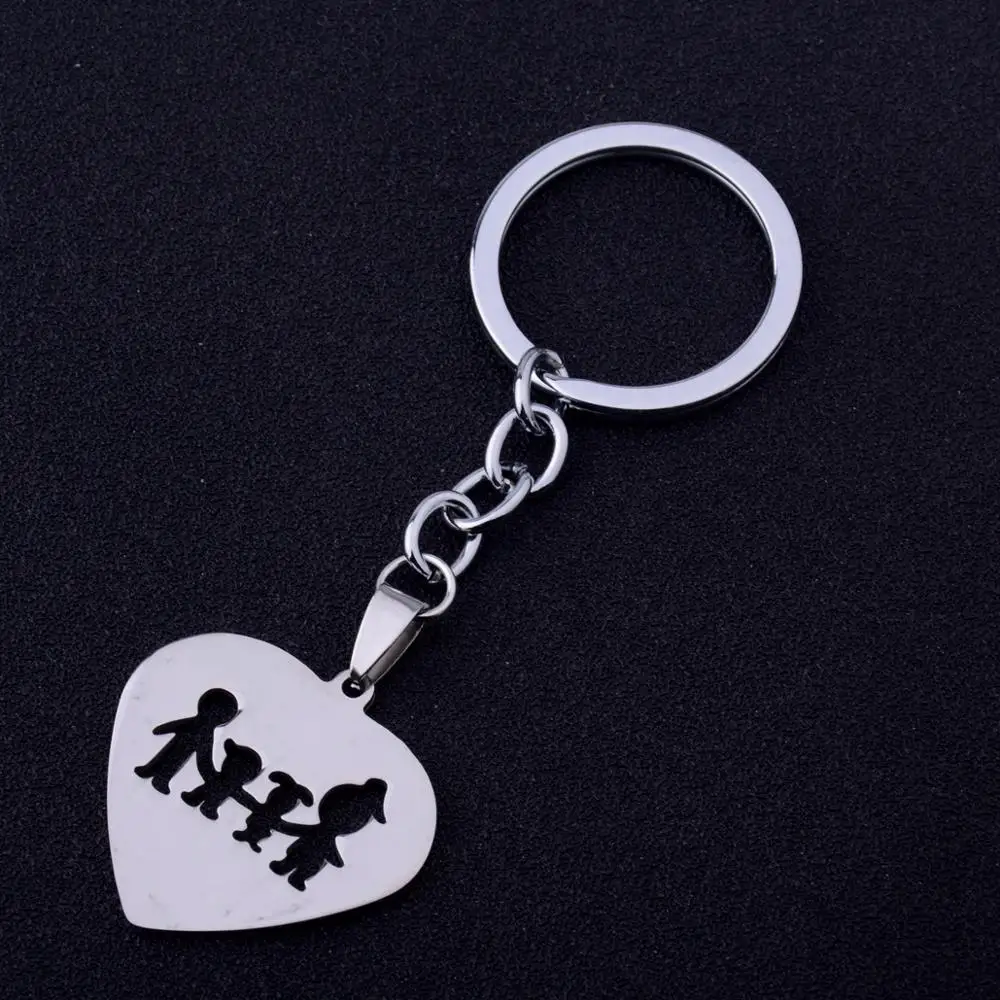 

Брелки подвесные из нержавеющей стали для мальчиков и девочек, подвесные брелоки с надписью «Love Семейные Брелоки для ключей» и надписью «Love Heart», подарок на Рождество, горячая Распродажа, 12 шт.