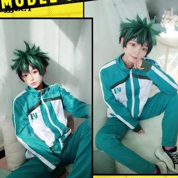 

Anime My Hero Academia Cosplay Bakugou Katsuki Todoroki Shouto Midoriya Izuku Costumes Uniform Gym Suit Men Women Top Pants Sets